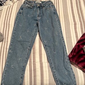 Pacsun Moon printed high rise mom jeans size 22